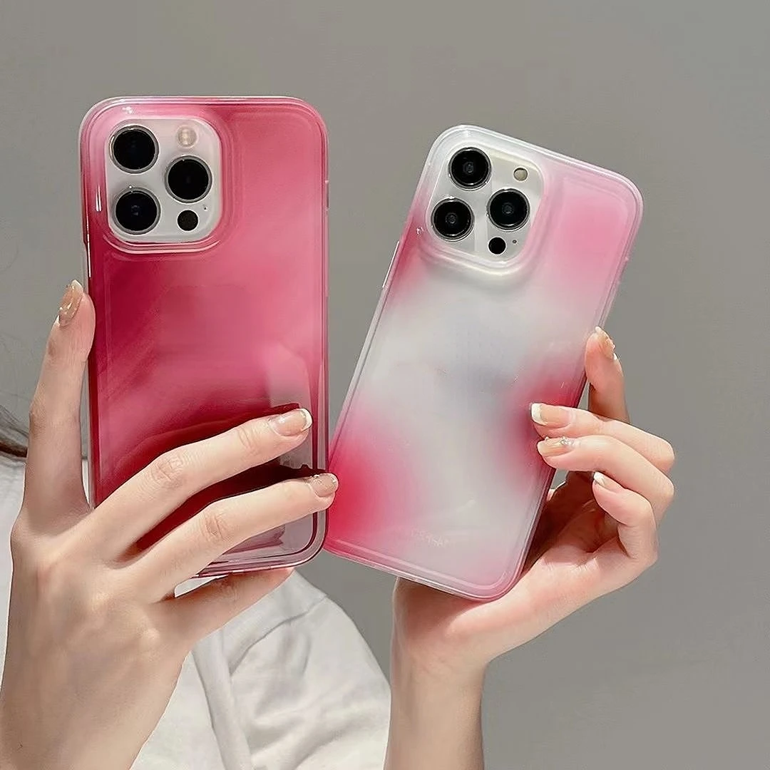 

Модный Роскошный чехол из эпоксидной смолы для Apple iPhone 14 13 12 11 Pro Max Plus, однотонный Прозрачный чехол для телефона из ТПУ с градиентом, кожаный бампер