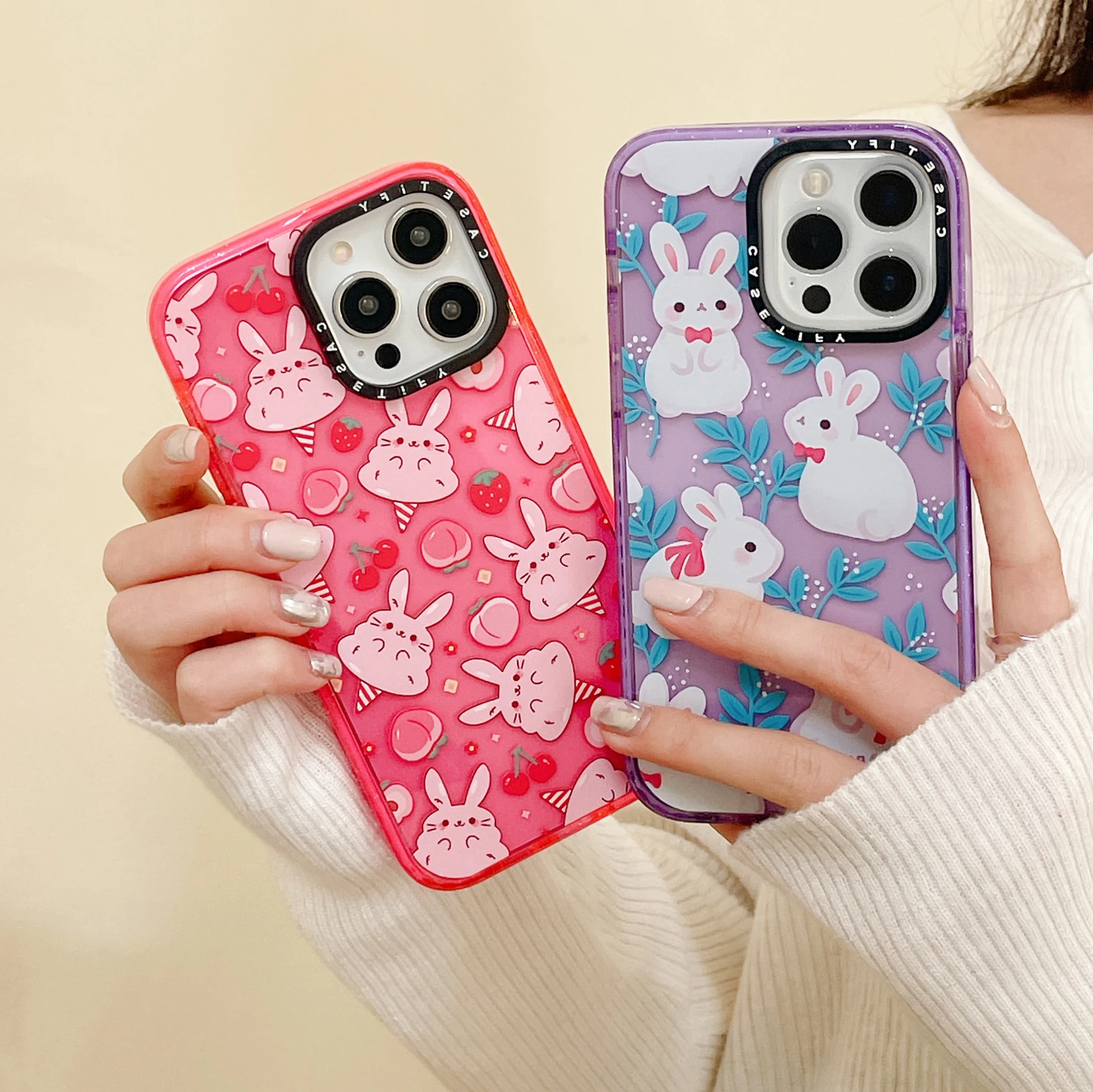 

CASETIFY cute rabbit Phone Cases For iPhone 14 13 12 11 Pro Max Back Cover