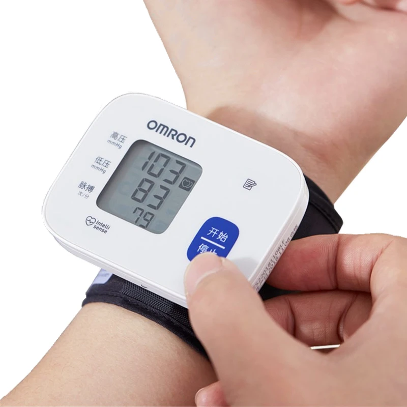 Portable Wrist Blood Pressure Monitor Instrument  Omron T10 Digital Sphygmomanometer Detects Heart Rate Arrhythmia Pulse Meter