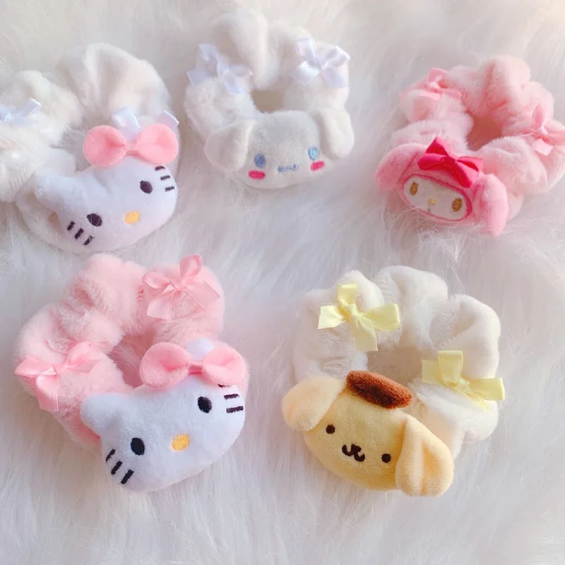 

Женский хвостик резинка для волос эластичная мультяшная аниме Kawaii милая плюшевая игрушка плюшевые аксессуары для волос детские подарки