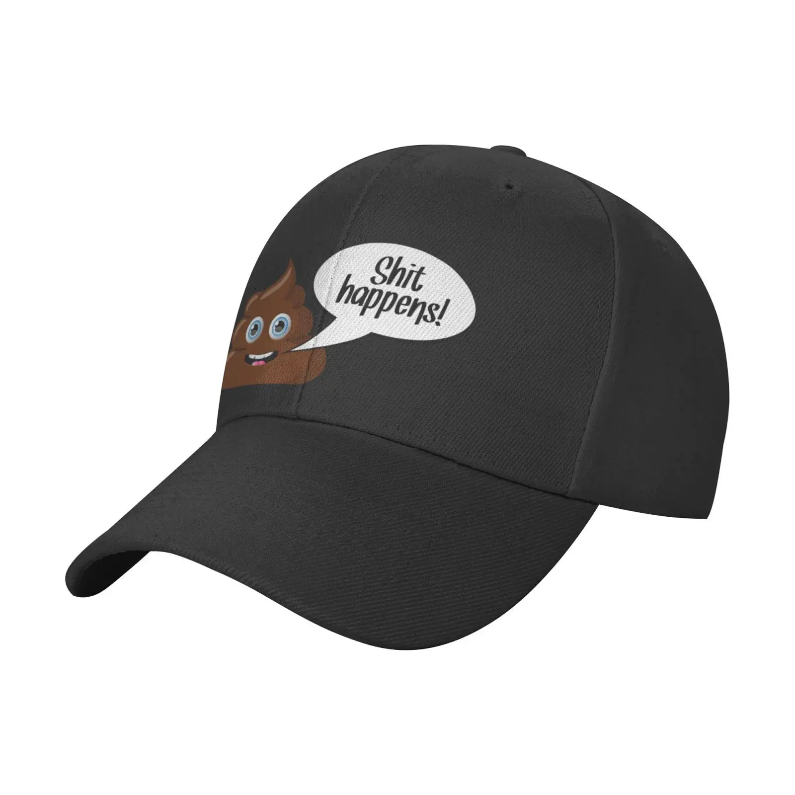 

Shit Happens Funny 3 Baseball Cap For Men Boy Cap Women's Cap Baseball Men Hat Male Short Brim Custom Logo Men's Caps Baseball