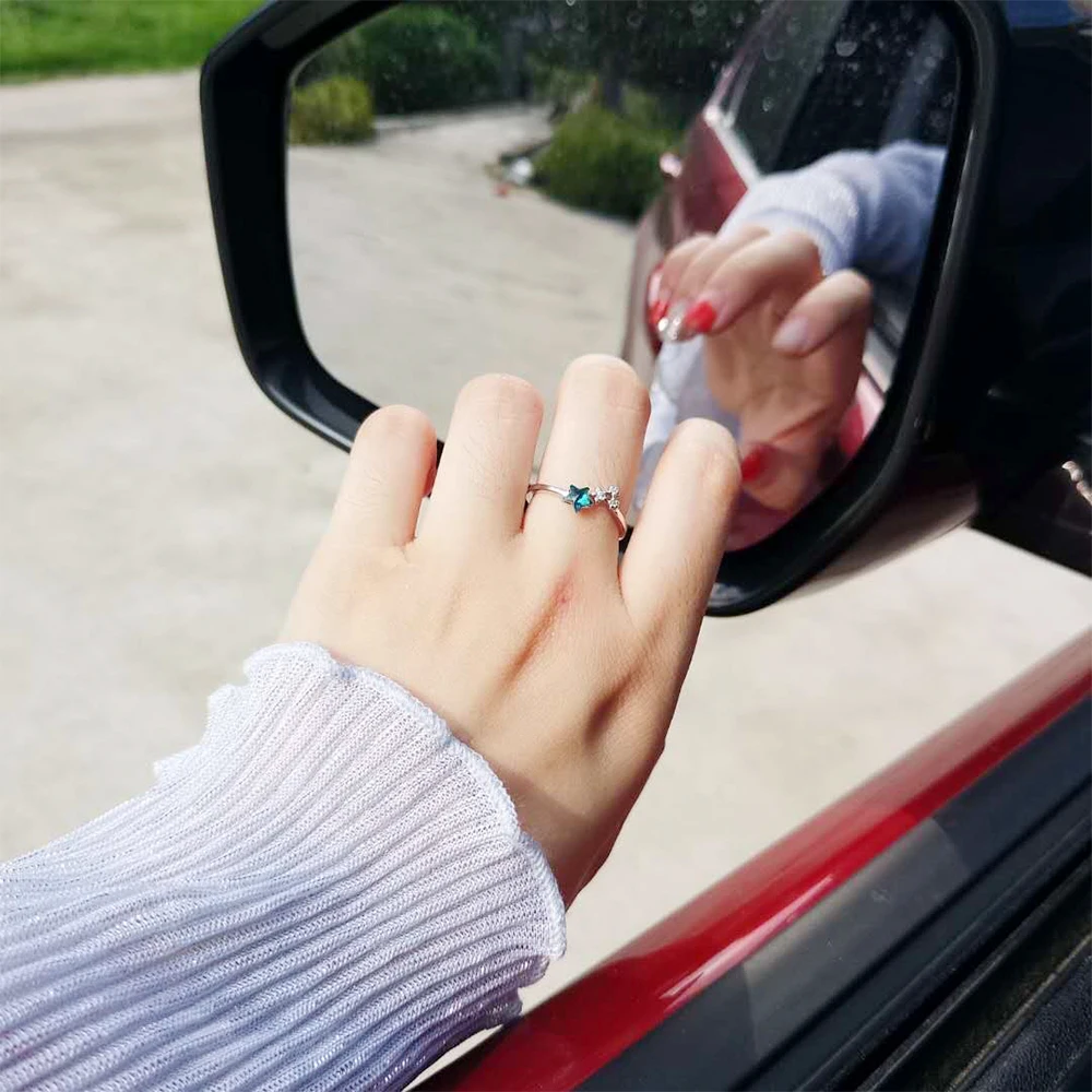 2022 НОВЫЕ классические сапфировые синие звездные цепочки парные кольца для