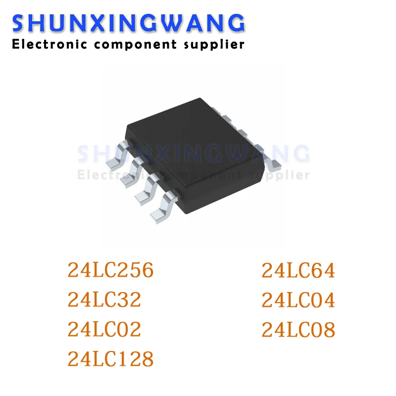 10 шт. 24LC256-I/SN SOP-8 24LC256T-I/SN 24LC32-I/SN 24LC02BT-I/SN 24LC02B-I/SN 24LC08B-I/SN 24LC04B-I/SN 24LC64-I/SN 24LC128-I/SN