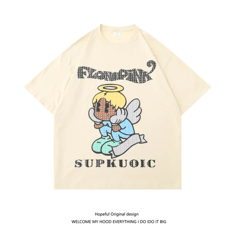 YUQI 2022 Женская Высококачественная футболка из 100% хлопка с принтом в виде