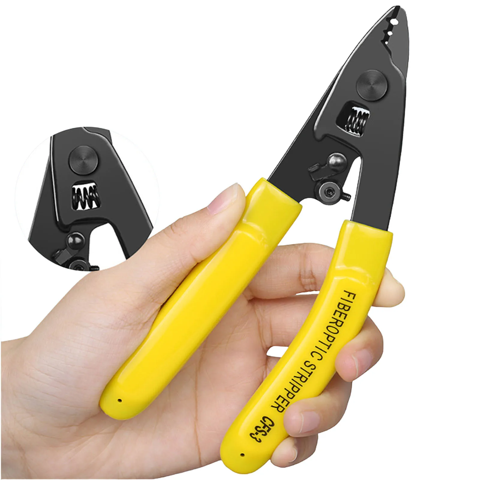 

Upgraded Fiber Optic Stripper Sturdy High Carbon Steel Material Pliers for Cable Stripping Tool