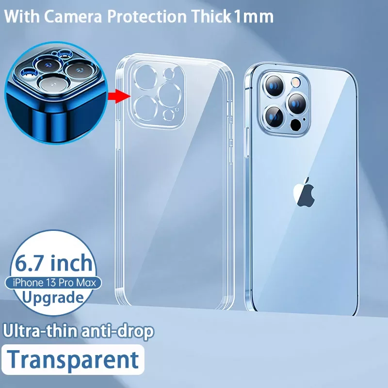 

Clear Phone Case For iPhone 11 12 13 Pro Max Case Silicone Soft Cover For iPhone 11 12 Mini 13 12Pro 12Pro Max Cell Phone Case