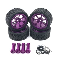 65mm metal wheel rim tires tyres with 12mm lengthened adapter for wltoys 144001 a959 a959 b 124019 124018 rc car parts