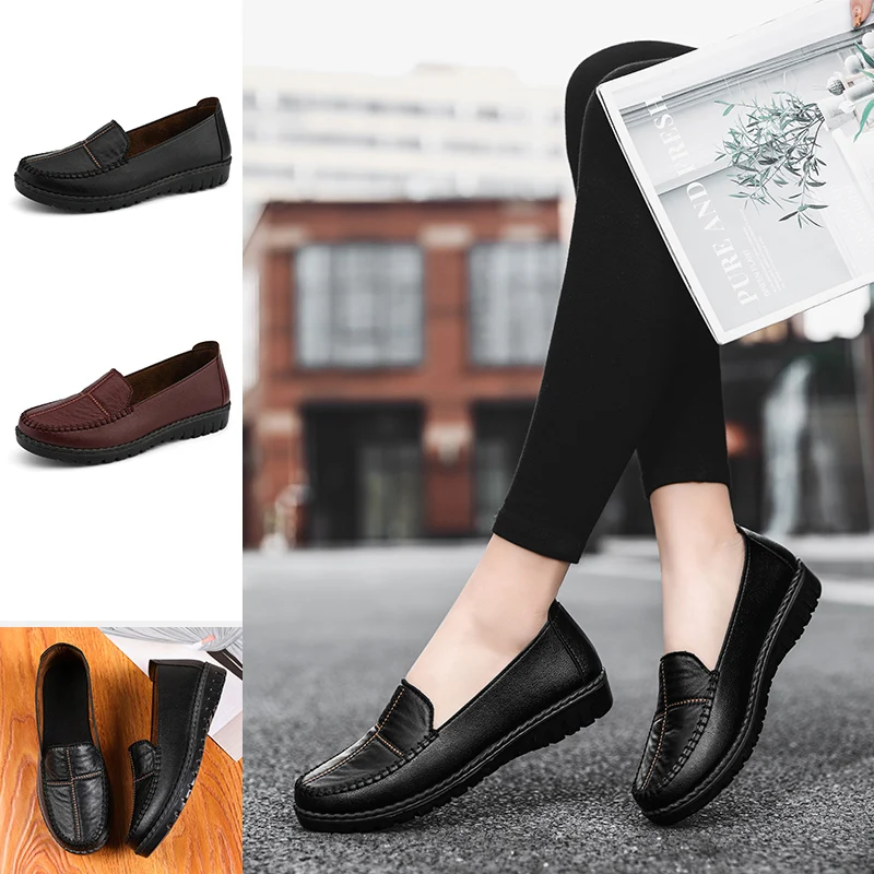 

JIEMIAO Women Casual Shoes Summer comfortable Breathable Women Sneakers Slip-on Ladies Loafers Shoe Lightweight Mom's Moccasins