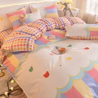 34pcs nodic cartoon bedding set duvet cover bed flat sheet pillowcase summer quilt bedspread cover twin full queen king size