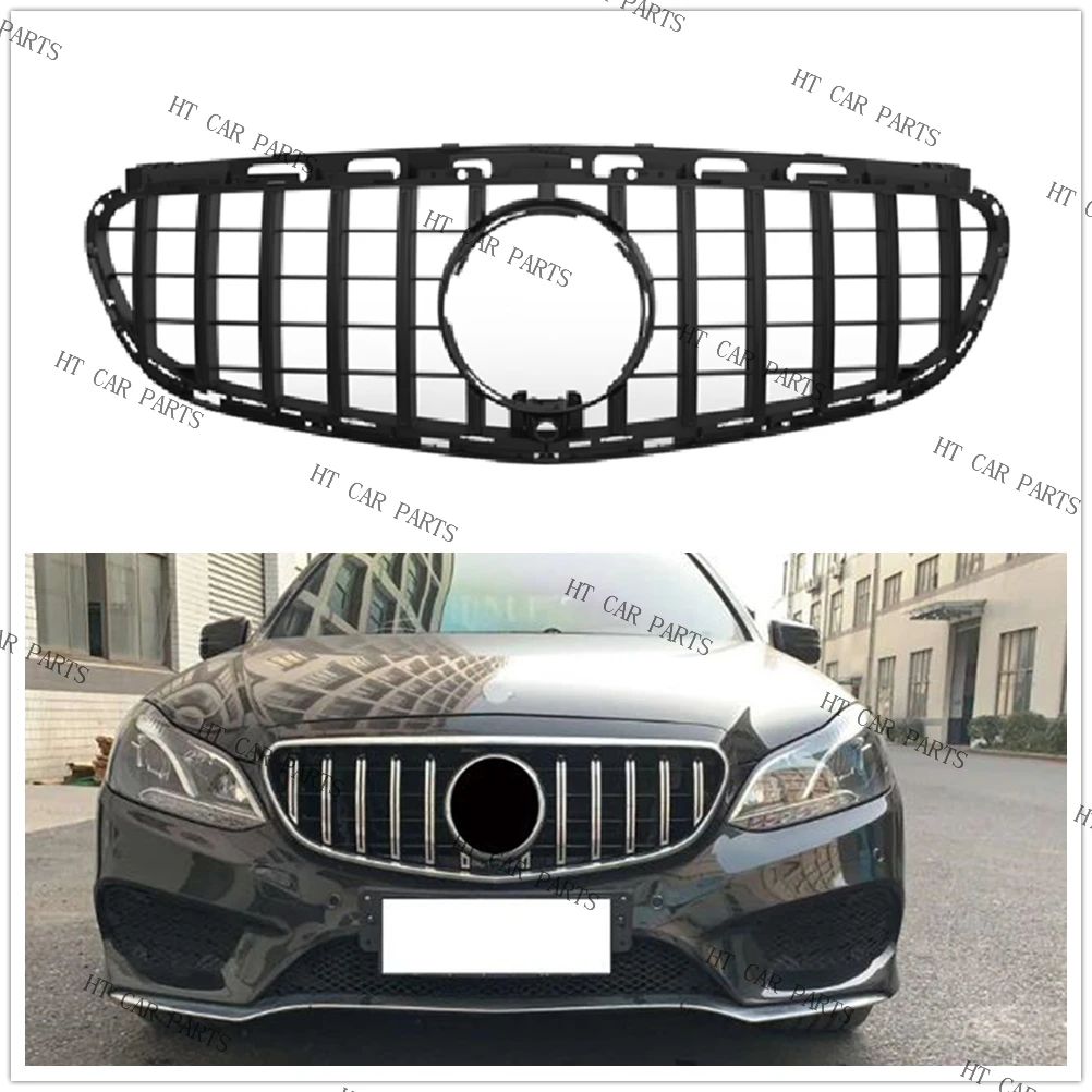 

GT-R Panamericana Style For Mercedes-Benz E Class W212 GT GT-R Panamericana 2014-2016 1PCS Black Front Bumper Grille Cover Kit