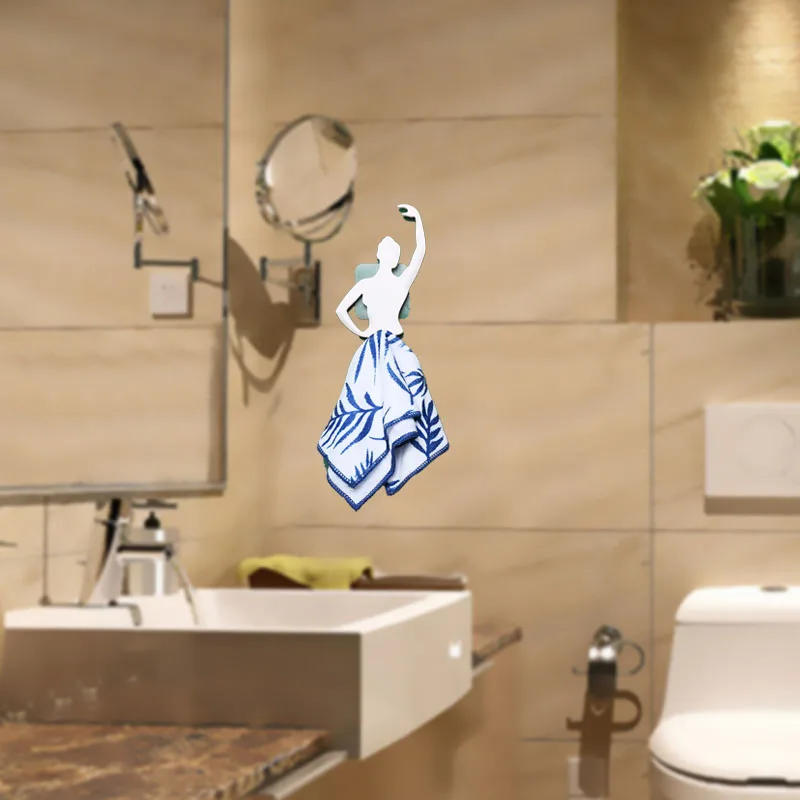 

Creative And Cute Ballet Cloth Hooks,Unique Kitchen And Bathroom Cleaning Cloth Hooks,Bathroom Decoration Shower Towel Hangers