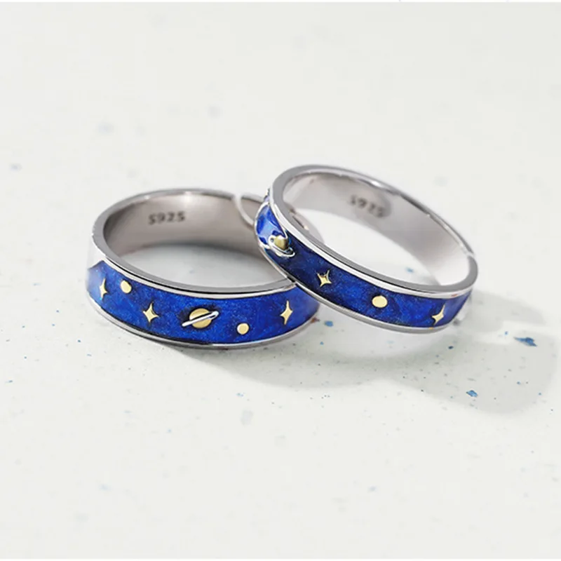 

925 Sterling Silver Male Female Fashion Ring Finger Simple Candy Jewelry Ring for Men Women Girl Sweet Jewelry