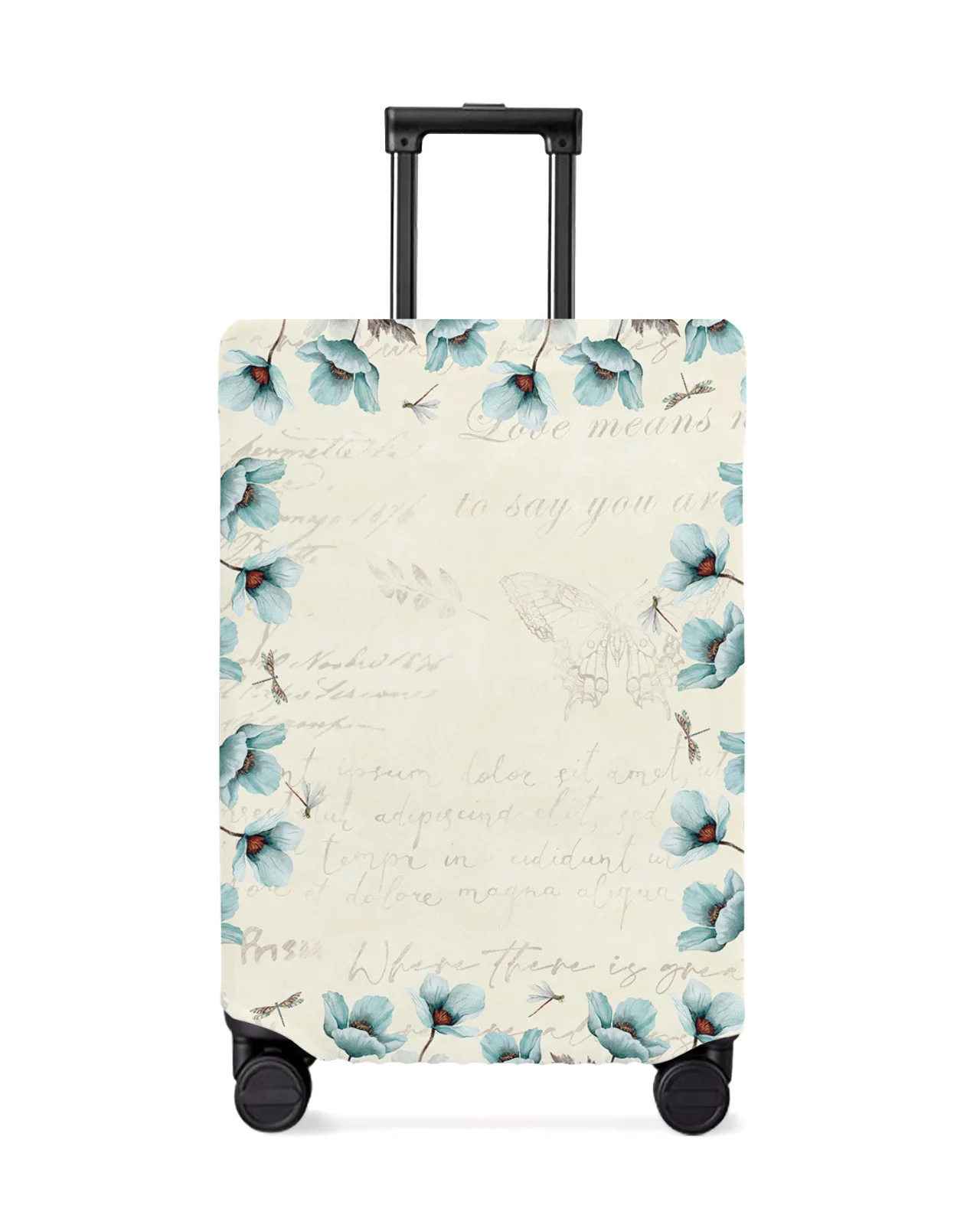 

Blue Tulip Flowers Travel Luggage Cover Elastic Baggage Cover For 18-32 Inch Suitcase Case Dust Cover Travel Accessories