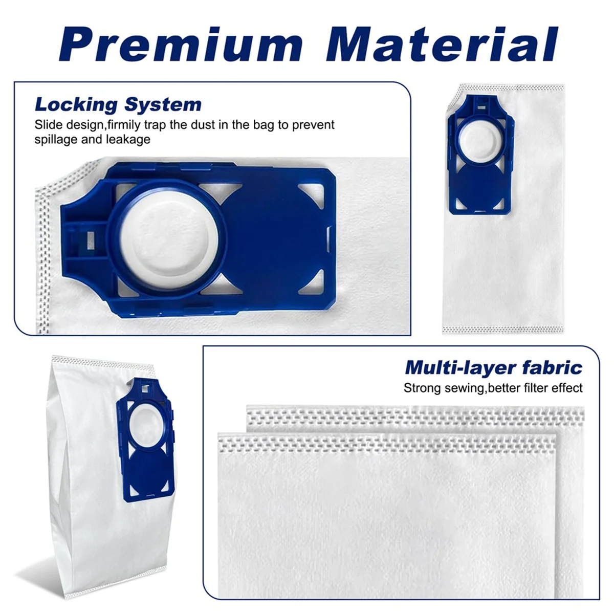 8 шт. сменные вакуумные пакеты HEPA для Riccar Brilliance R30D R30P R30PET и Simplicity Synchrony S30D S30P S30PET