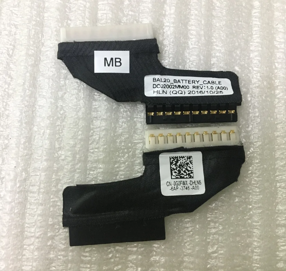 

WZSM New Ribbon Cable For Dell Inspiron 15 5565 5567 Battery Connect Cable G0FWX 0G0FWX DC02002MM00