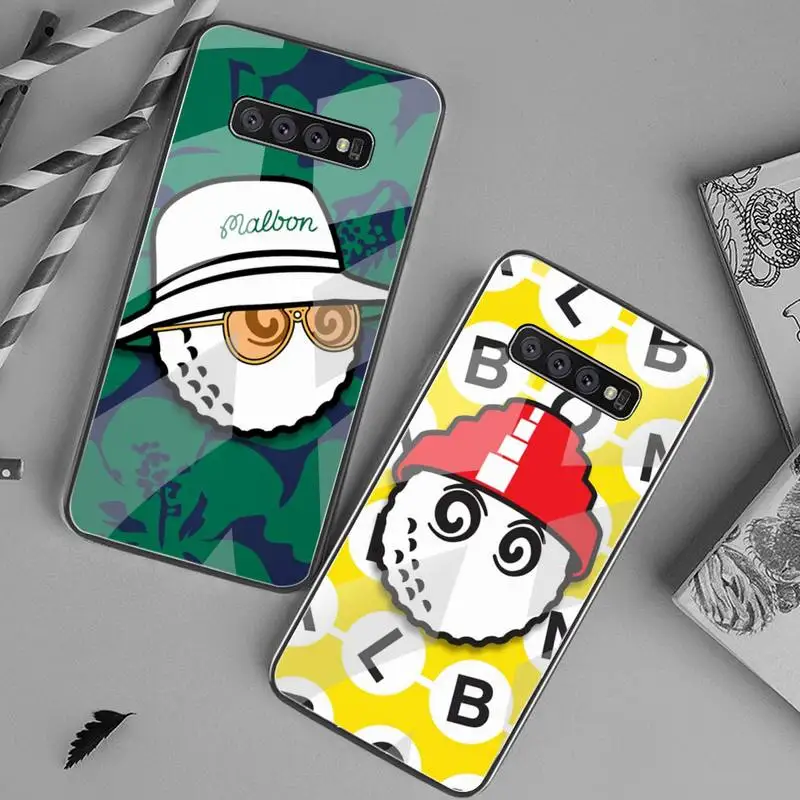 

Golf Style Design-Malbons Phone Case Tempered Glass For Samsung S20 Ultra S7 S8 S9 S10 Note 8 9 10 Pro Plus Cover