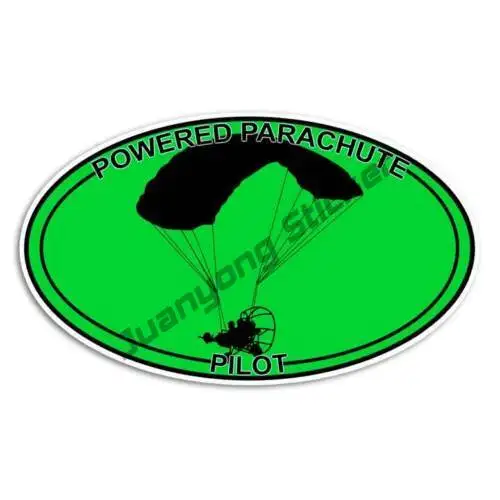 

Powered Parachute Sticker - Paraglider Blue Decal Pilot Aircraft Windshield Suv Decoration Accessories Auto Creative Sticker