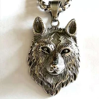 creative tibetan silver norse viking wolf head pendants for necklace jewelry designer charms diy handmade making findings