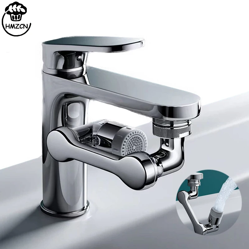 

Universal 1080° Rotation Extender Faucet Aerator Plastic Splash Filter Kitchen Washbasin Faucets Bubbler Nozzle Robotic Arm