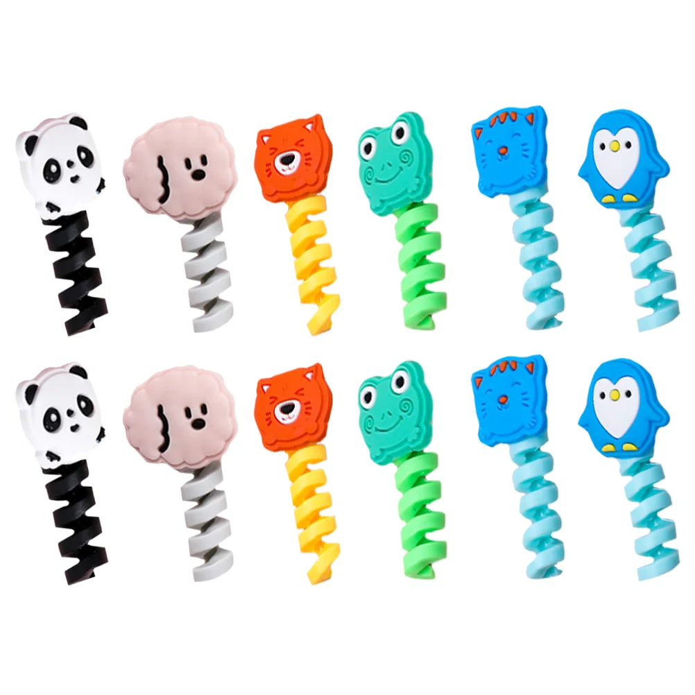 

14 Pcs Cartoon Cable Cover Cable Protectors Animal Bite Cable Protector Dsl Cable Thread Bite Data Line Animal Bite Cable Saver