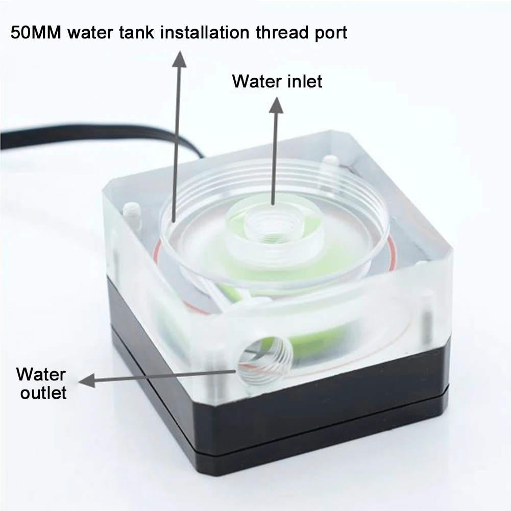 Компьютерный насос для водяного охлаждения ПК расход 500 л/ч головка насоса 3 метра
