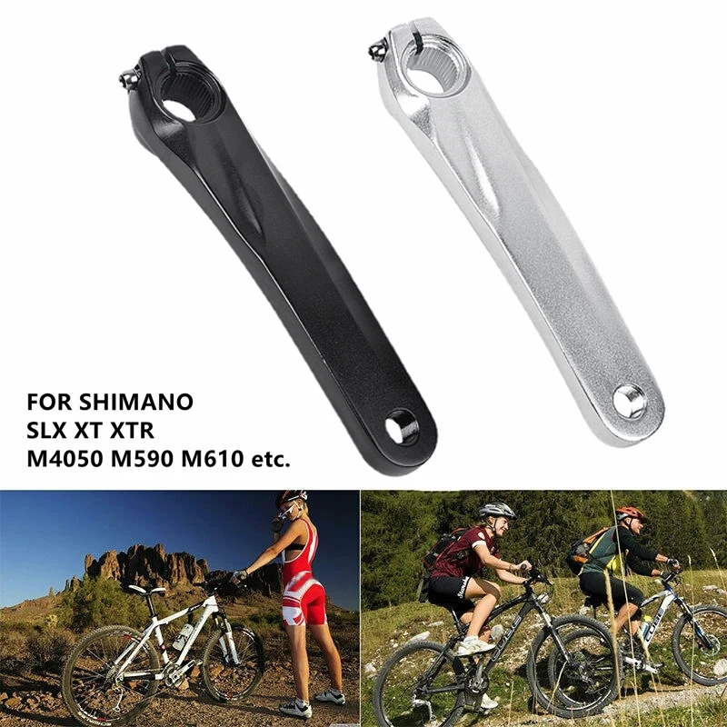 

170mm Bike Bicycle Crank Arm Alloy Hollow Bicycle Left Crank Arm For Shimano M4050 M590 M610 SLX XT XTR Crankset Black/silver