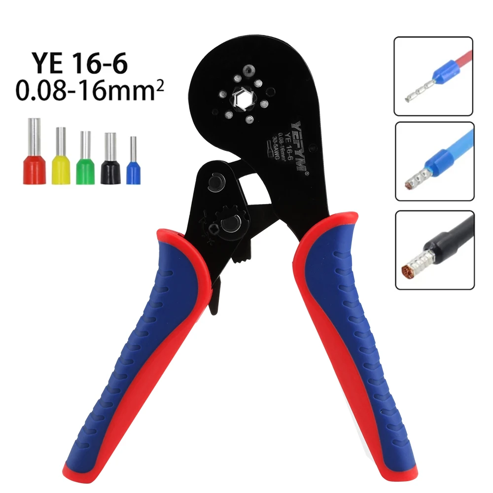 Трубчатые обжимные инструменты YE 16-6 0 08-16 мм 30-5AWG мини-плоскогубцы для обжима