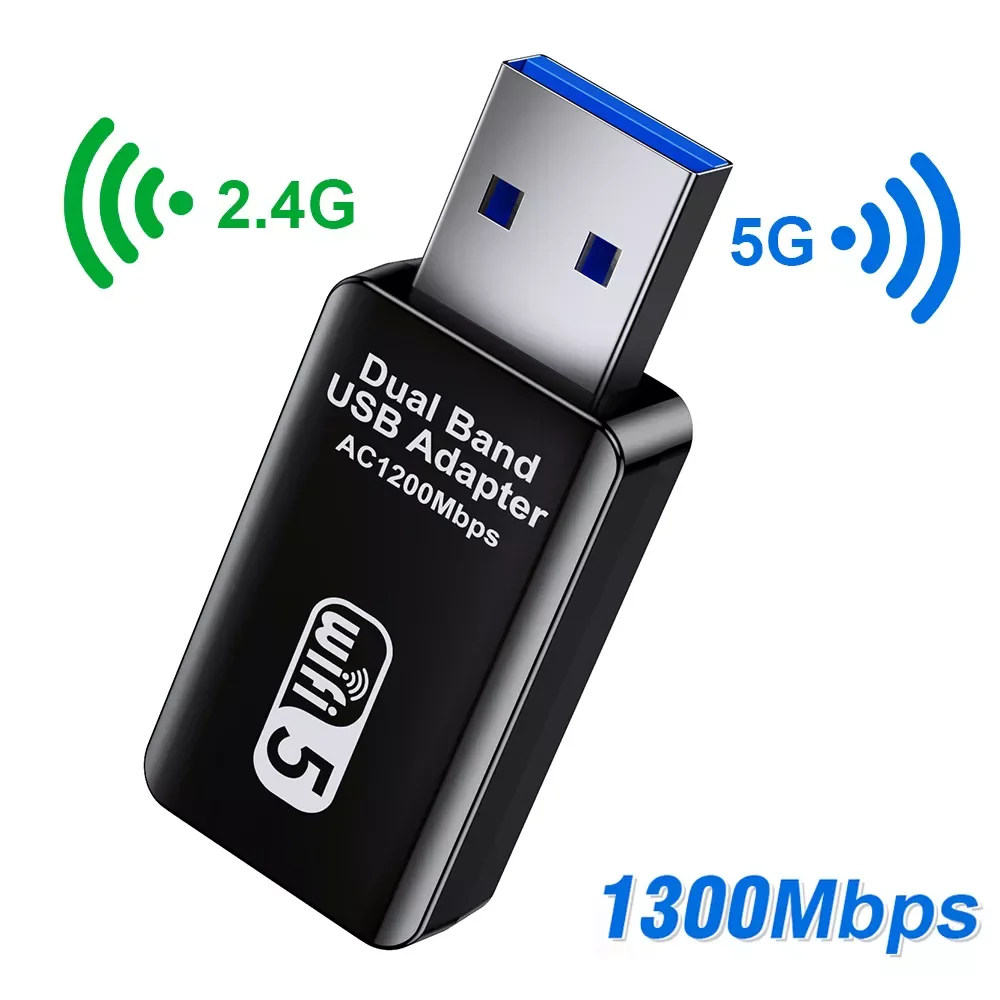 

USB-адаптер Wi-Fi 5 ГГц с антенной, USB 3,0