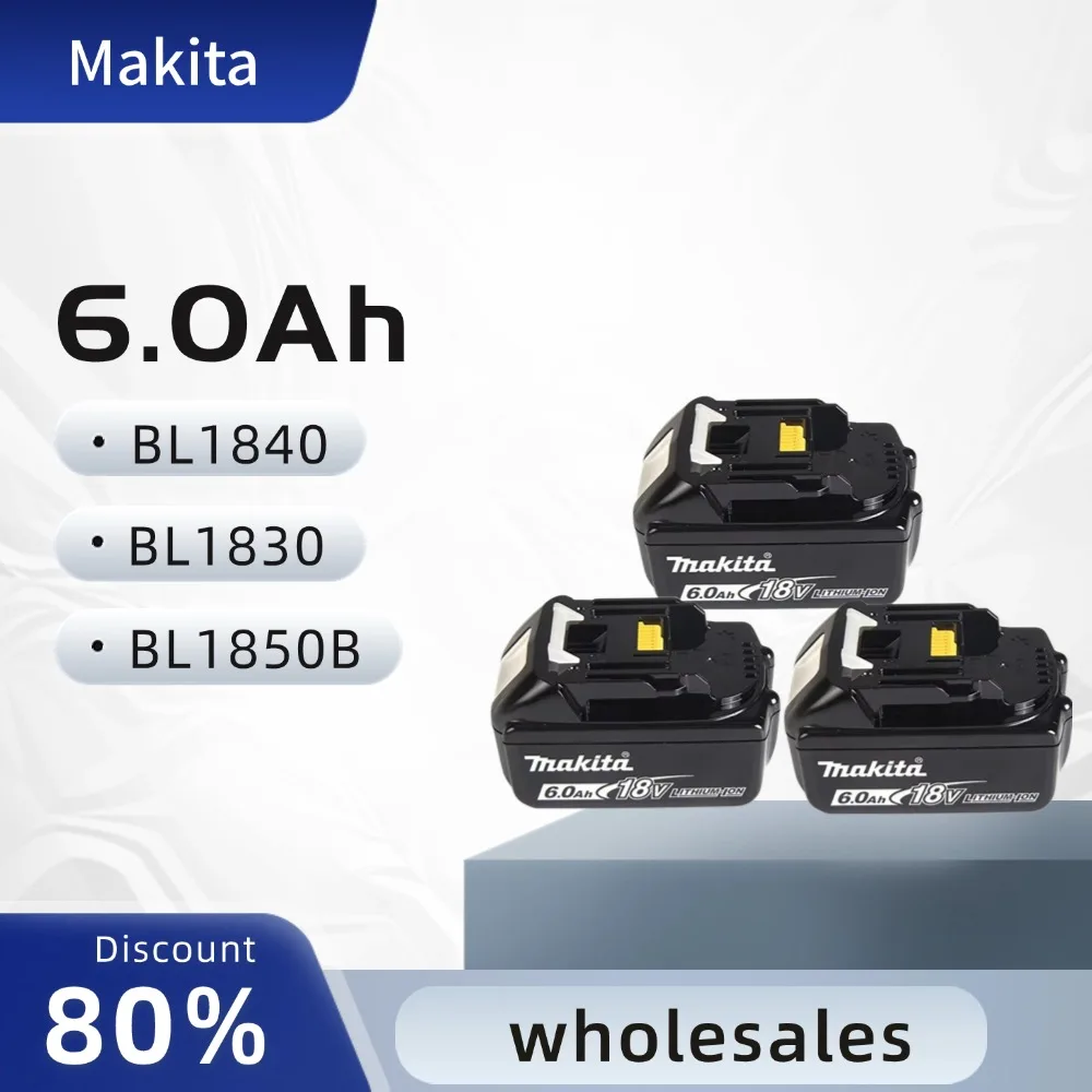 Оригинальный Makita 18 В 6 0 Ач wiederaufladbarer отличаются BL1840 BL1830 BL1830B BL1850 BL1850B