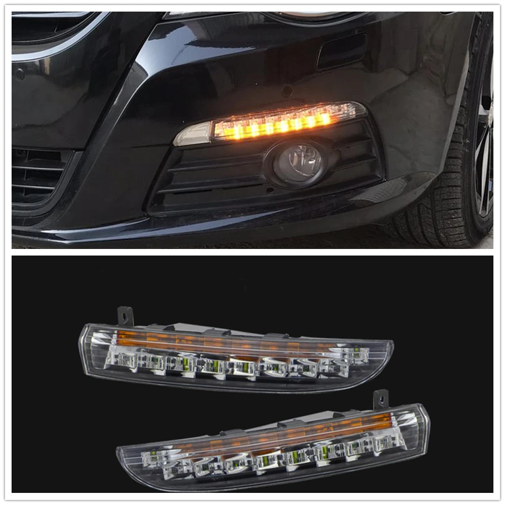 

LED Daytime Running Day Light Front Bumper Fog Lamp Air Vent Intake Turn Signal Bulb For Volkswagen VW PASSAT CC 2010-2013