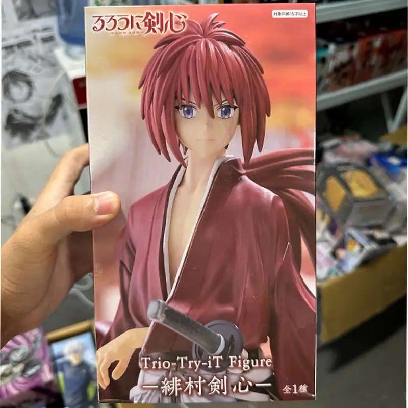 Фото Подлинная фигурка Furyu Rurouni Kenshin Trio Try It Himura Kenshin, оригинальная в наличии, аниме-фигурка, модель, коллекционная фигурка, игрушки №4