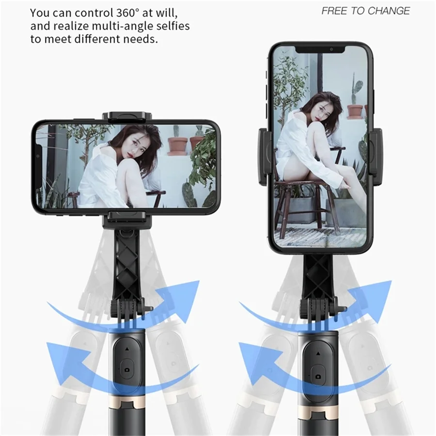Фото FANGTUOSI новый Bluetooth-монопод с затвором, ручной стабилизатор подвеса для IOS Android Wireless 360 °   вращающийся штатив для селфи-палки №5