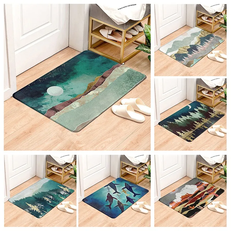 

Нескользящий коврик для ванной комнаты, маленький коврик для душа, декоративный Впитывающий Коврик для ног, коврик для спальни, балкона, ков...