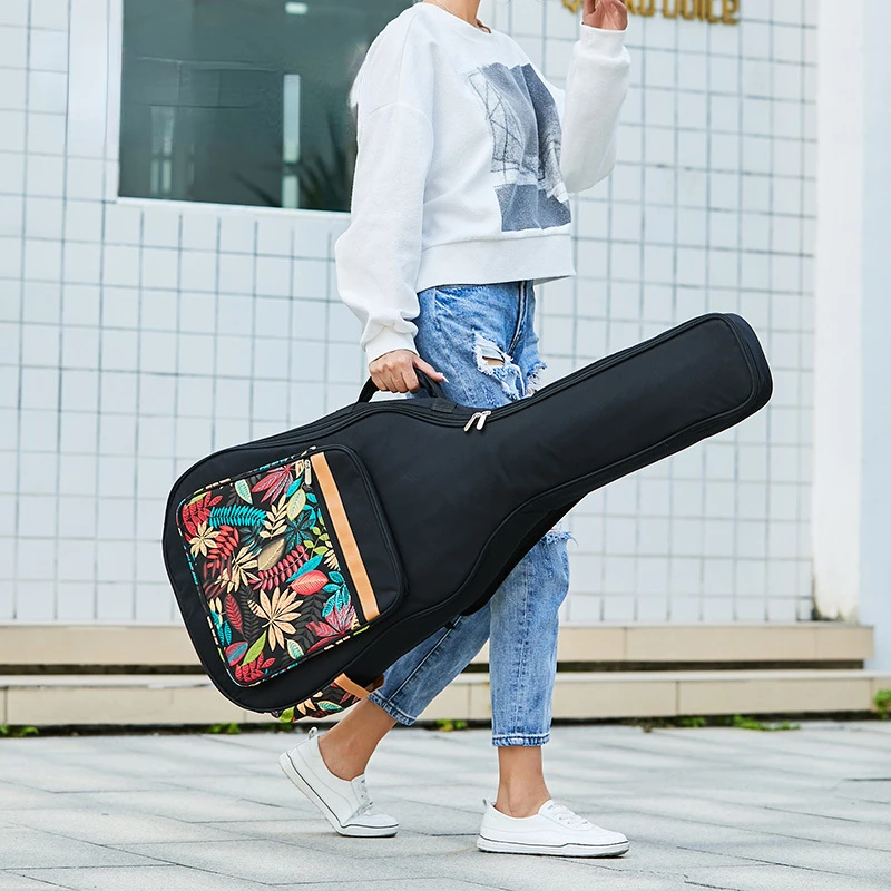 41 Inch Acoustic Folk Guitar Bag Oxfordcloth Thicken Shoulders Bass Bag with 10mm Padding Guitarra Acustica Musical Instruments enlarge