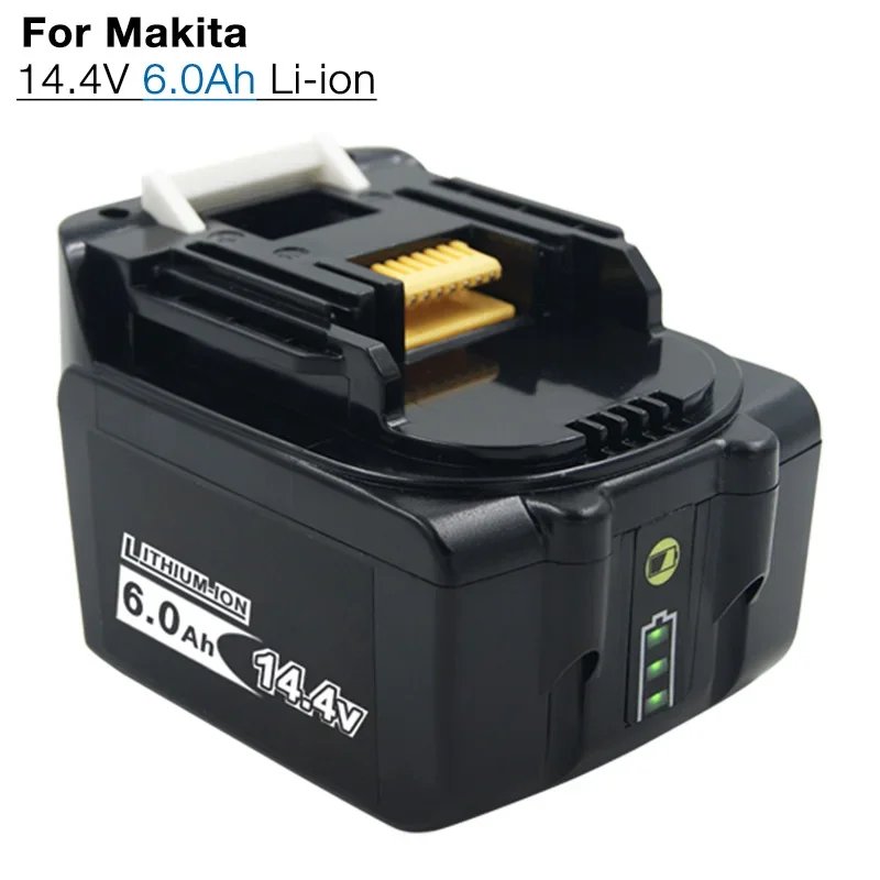 BL1440 BL1430 14 4 В 6000 мАч литий-ионный аккумулятор для электроинструментов Makita BL1415 BL1460