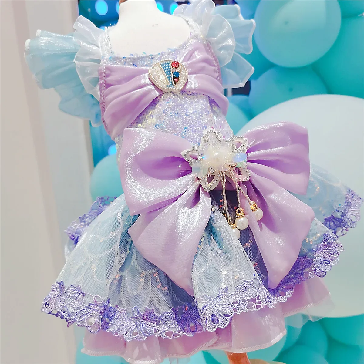 Роскошные костюмы высокого класса для щенков чистые ручной работы с кристаллами