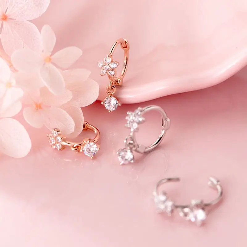 

Серьги-подвески из серебра 925 пробы, 4 шт.