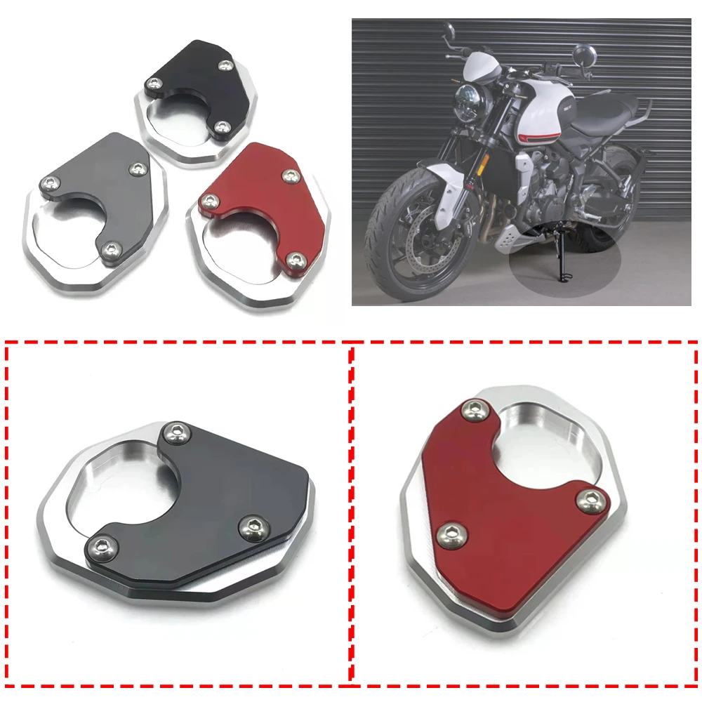 

For triumph Trident 660 trident660 2021 Motorcycle accessories Side parking Kickstand Support Plate Extension Pad
