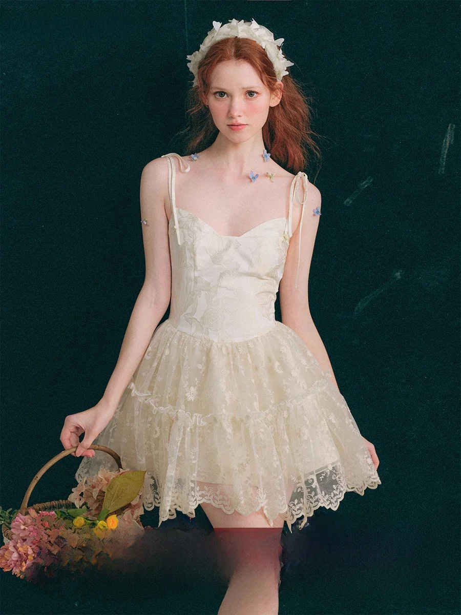 Жаккардовое платье-слинг Long Live Galaxy Secret Blossom все скрытые в цветы с французской