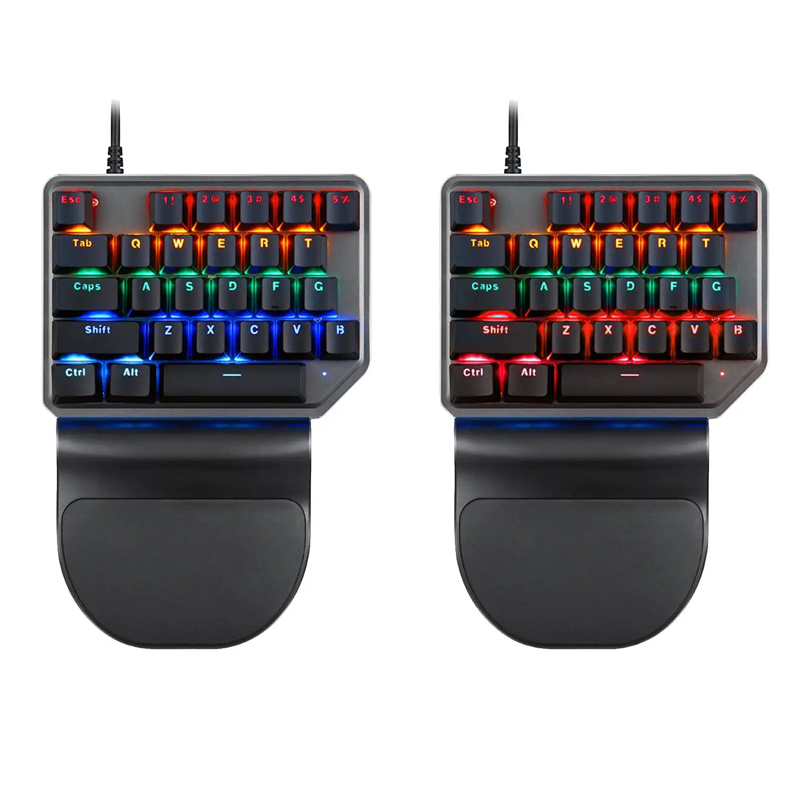 

K27 USB Wired Single Hand Mechanical Keyboard 27-Key RGB LED for Computer PC