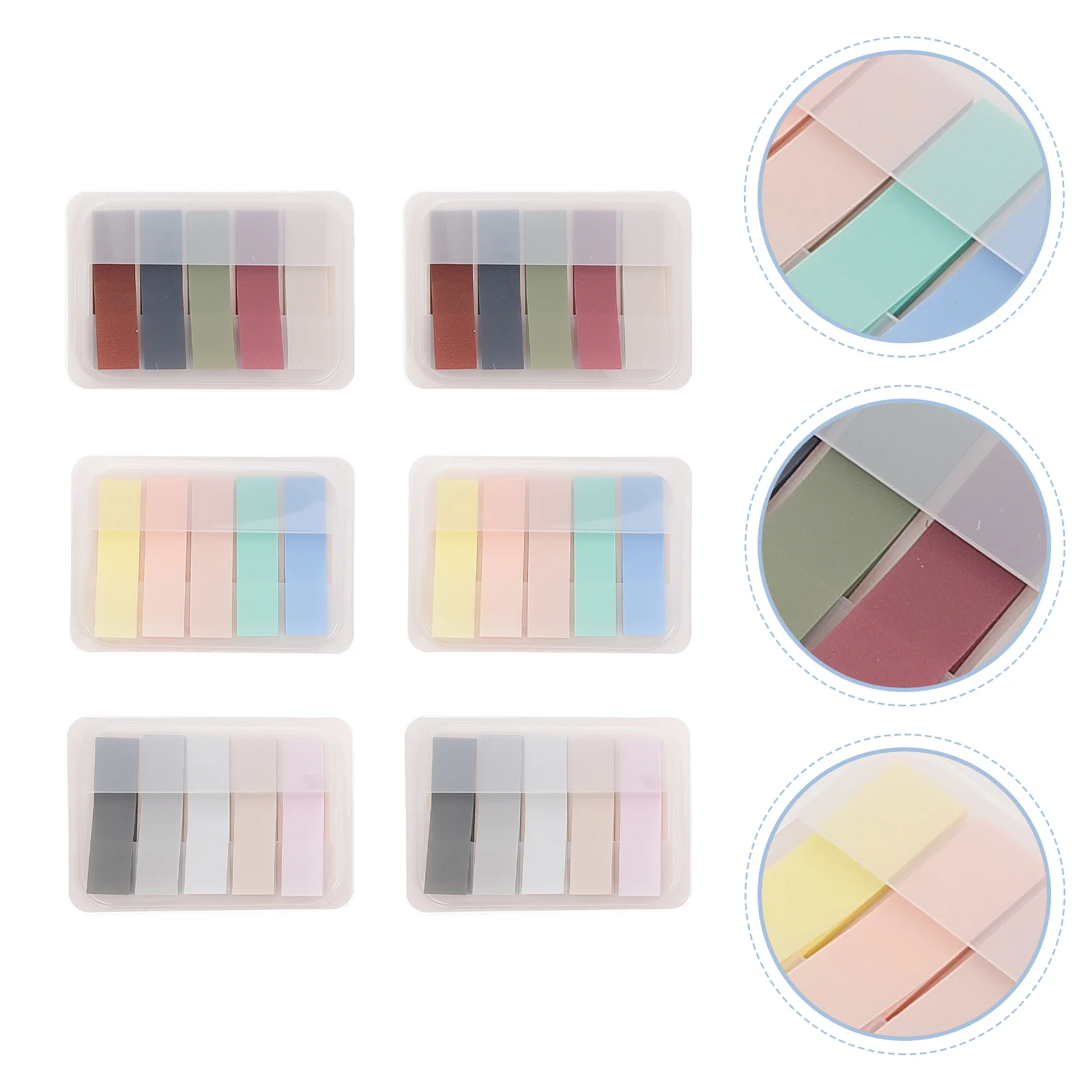 

6pcs Sticky Messages Stickers Pads Portable Memo Stickers Note Marking Memos