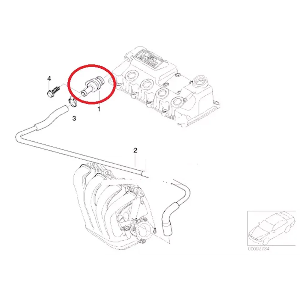 11127577568 Замена вентиляционного клапана корпуса кривошипа PCV для BMW Mini Cooper R50 R52 R53