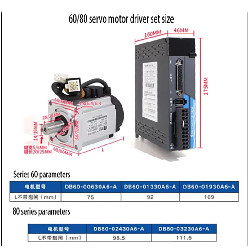 Серводвигатель переменного тока SWX60 200 Вт/400 Вт/600 Вт 0.64N/1.27N/1.91NM3000 об/мин