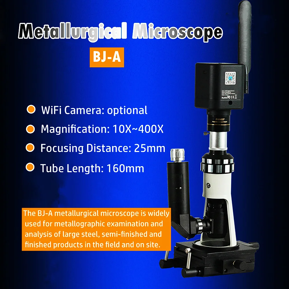 

Портативный металлургический микроскоп BJ-A, настольный монокулярный металлографический микроскоп, металлический сплав, микроскоп для анал...