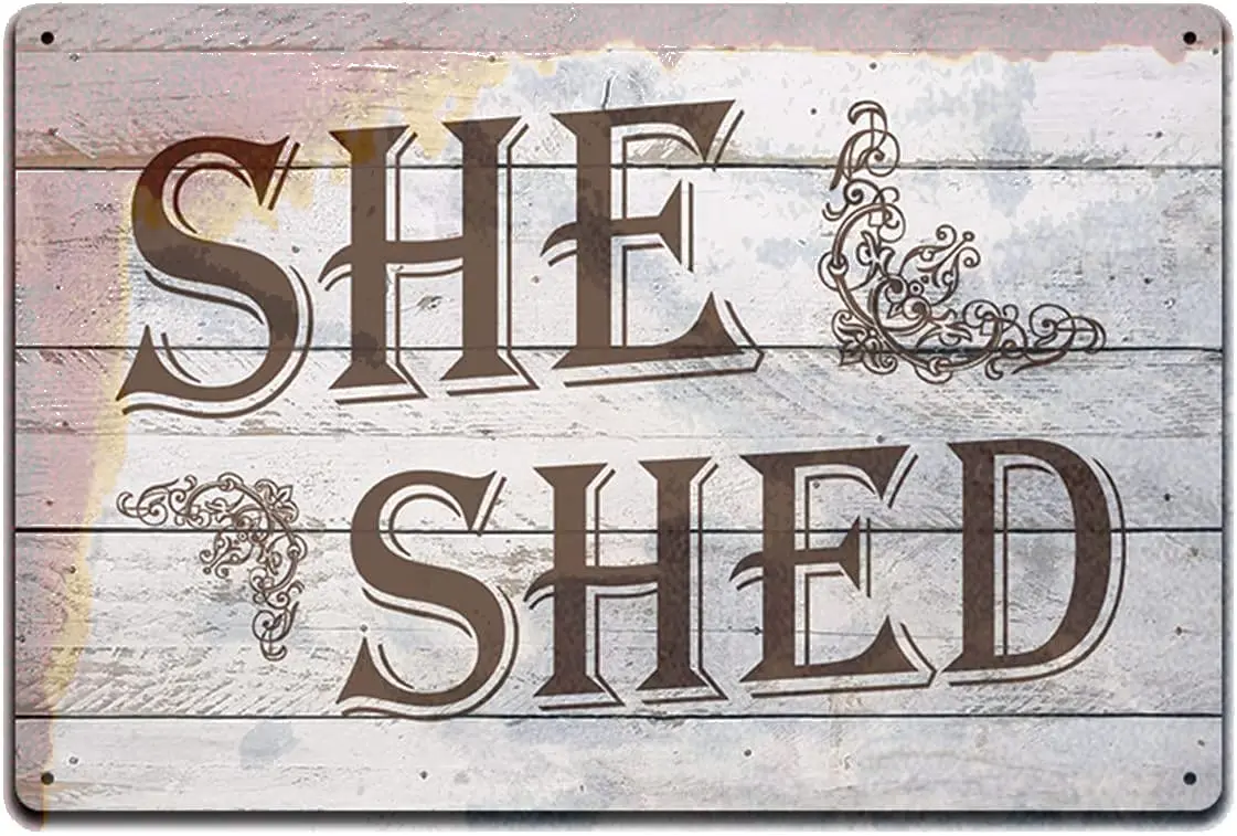 JIANKUN 1-4 оловянные знаки женский Декор Пещера-металлический настенный знак для