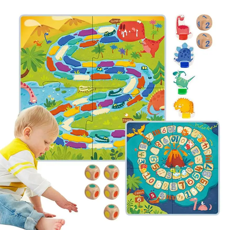 

Детская настольная игра Escape, красочная гоночная игра, семейная настольная игра с логикой, кораблем динозавра, разноцветная гоночная игра