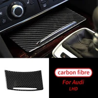 for audi a6 c6 4f 2005 2011 real carbon fiber gear shift front storage box decoration cover car interior accessories
