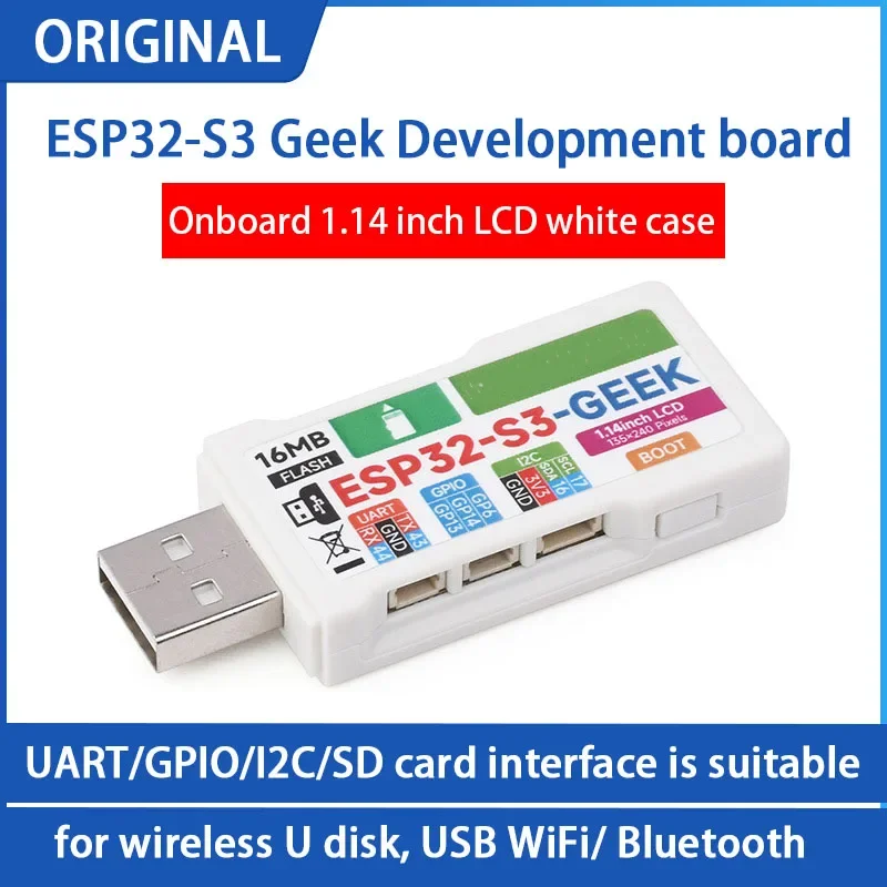 Умная плата Weixue ESP32-S3 Geek 1 14 дюйма 65K цветной ЖК-дисплей мужская Wi-Fi/Bluetooth