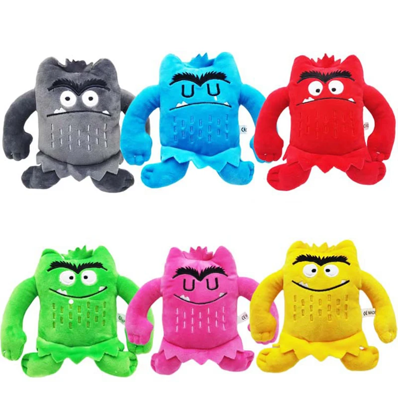 

6pcs/set Children Color Monster Plush Doll Kawaii Color Emotional Plushie Stuffed Toy for Kids Birthday Gifts