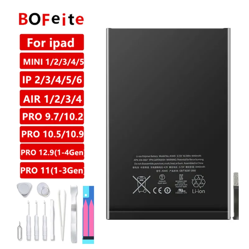 

Original New Tablet Battery For iPad Mini 5 4 3 Mini 2 1 iPad 6 Air 2 iPad 5 4 3 2 1 Replacement Batteries Pro 9.7 10.5 11 12.9